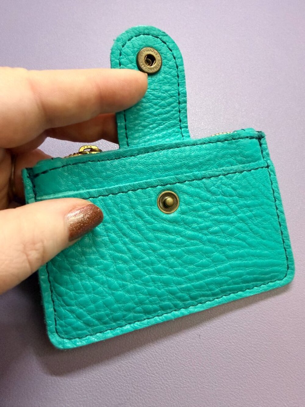 NWOT Thin Turquoise Sabrina Wallet by Portland Leather Goods - Picture 4 of 7